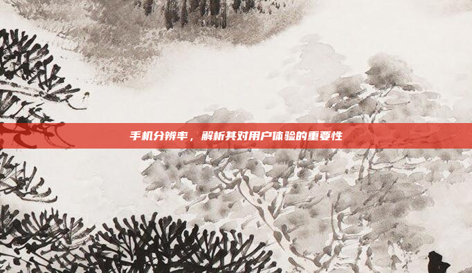 手机分辨率,解析其对用户体验的重要性