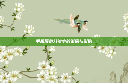 手机屏幕分辨率的发展与影响