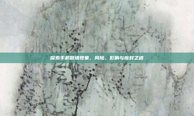 探索手机翻墙现象,风险、影响与应对之道