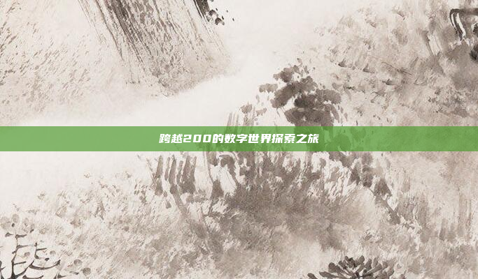 跨越200的数字世界探索之旅
