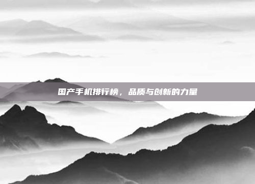 国产手机排行榜,品质与创新的力量