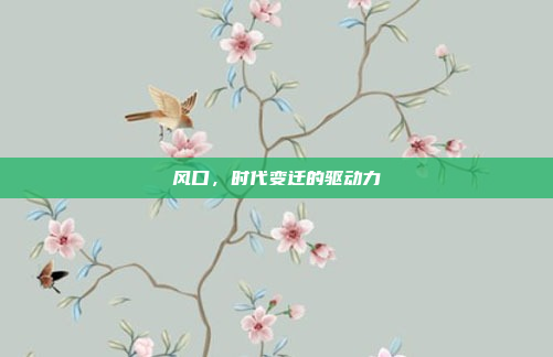 风口,时代变迁的驱动力