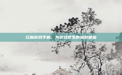 红魔游戏手机,为游戏而生的极致体验