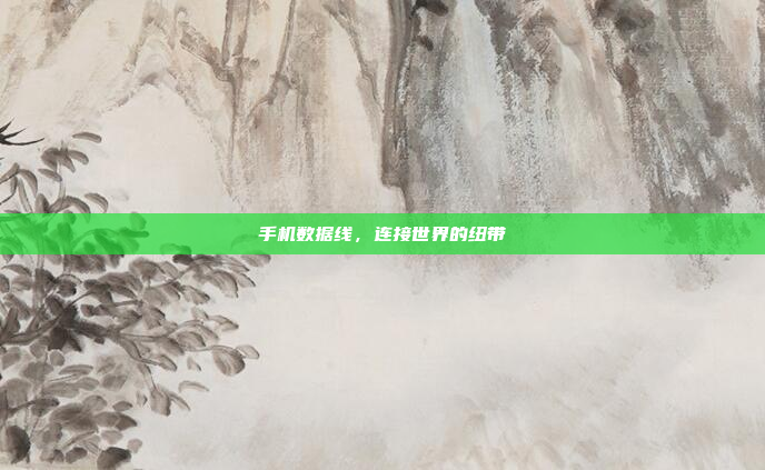 手机数据线，连接世界的纽带
