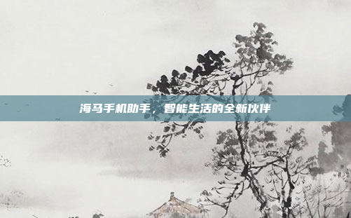 海马手机助手,智能生活的全新伙伴