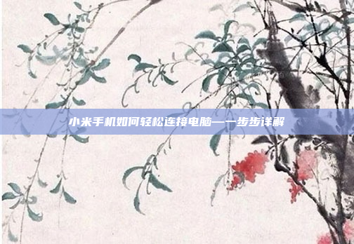 小米手机如何轻松连接电脑—一步步详解