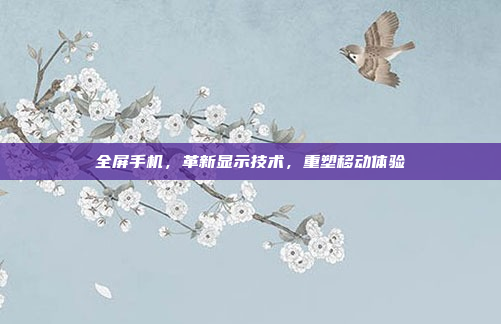 全屏手机,革新显示技术,重塑移动体验
