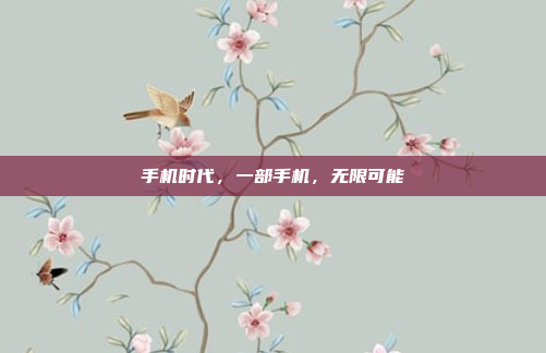 手机时代,一部手机,无限可能