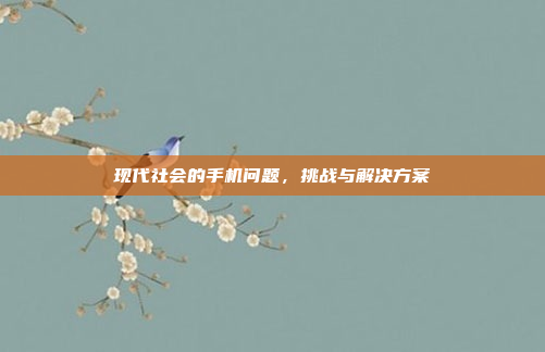 现代社会的手机问题，挑战与解决方案