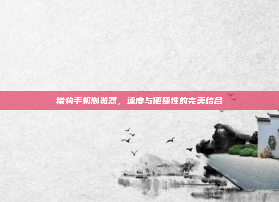猎豹手机浏览器,速度与便捷性的完美结合