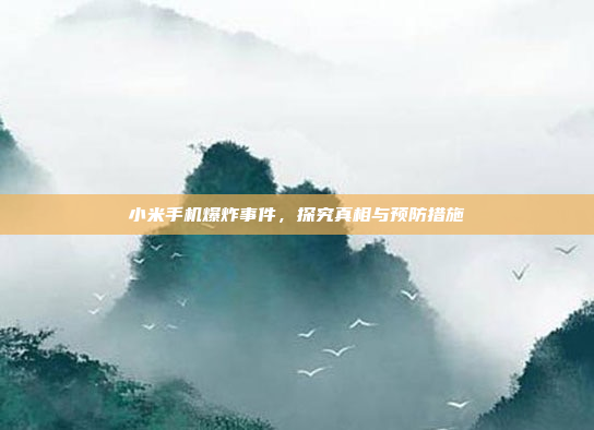 小米手机爆炸事件，探究真相与预防措施