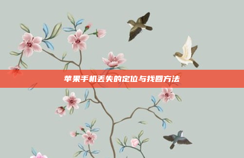 苹果手机丢失的定位与找回方法
