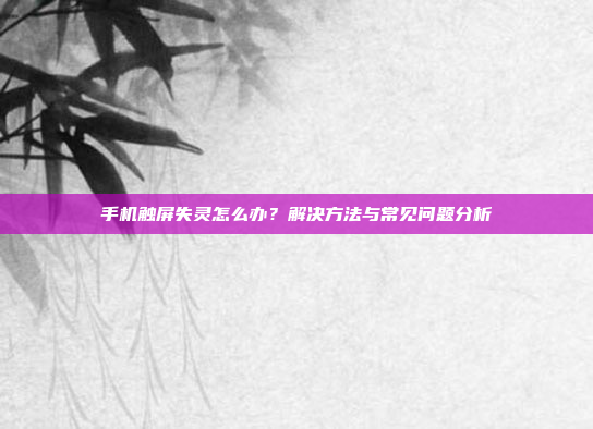 手机触屏失灵怎么办？解决方法与常见问题分析