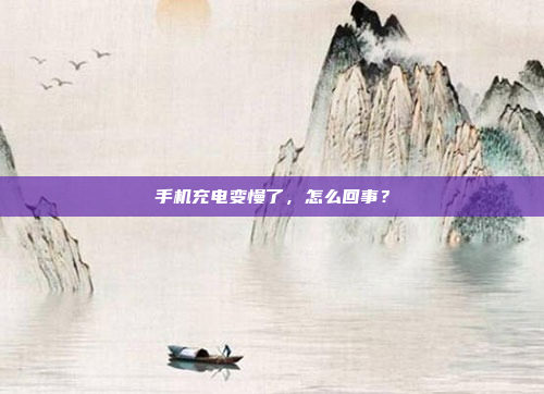 手机充电变慢了，怎么回事？