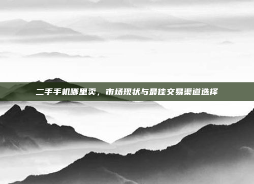 二手手机哪里卖，市场现状与最佳交易渠道选择