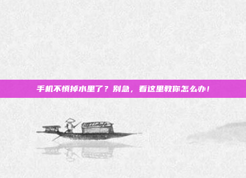 手机不慎掉水里了？别急，看这里教你怎么办！