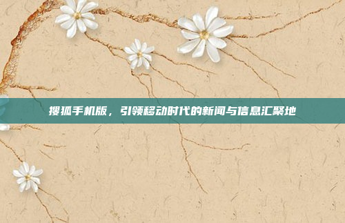 搜狐手机版，引领移动时代的新闻与信息汇聚地