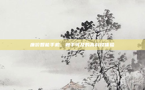 廉价智能手机,触手可及的高科技体验