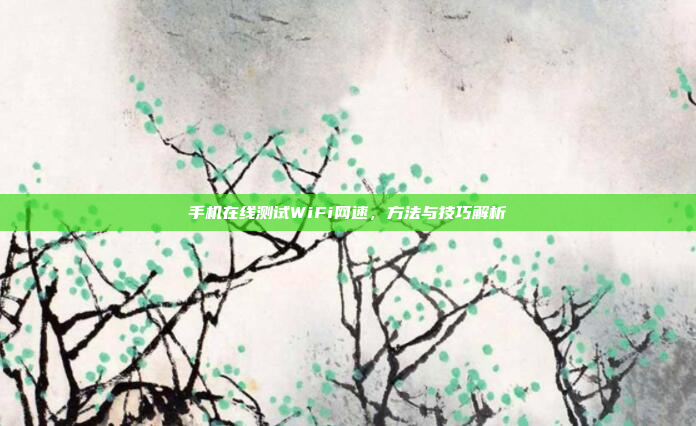 手机在线测试WiFi网速,方法与技巧解析