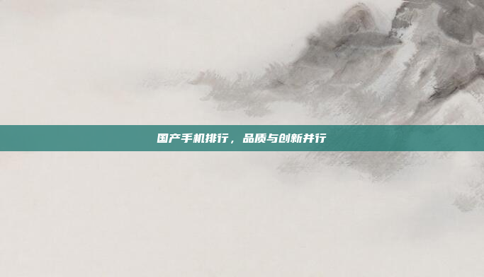 国产手机排行,品质与创新并行