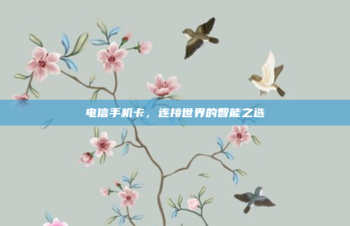 电信手机卡,连接世界的智能之选