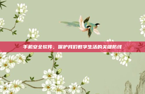 手机安全软件,保护我们数字生活的关键防线