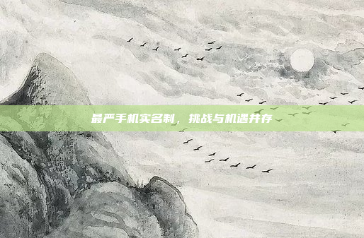 最严手机实名制,挑战与机遇并存