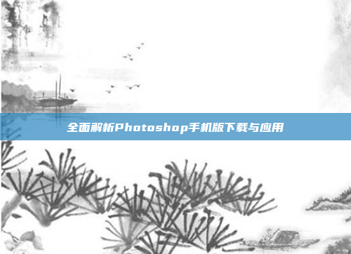 全面解析Photoshop手机版下载与应用