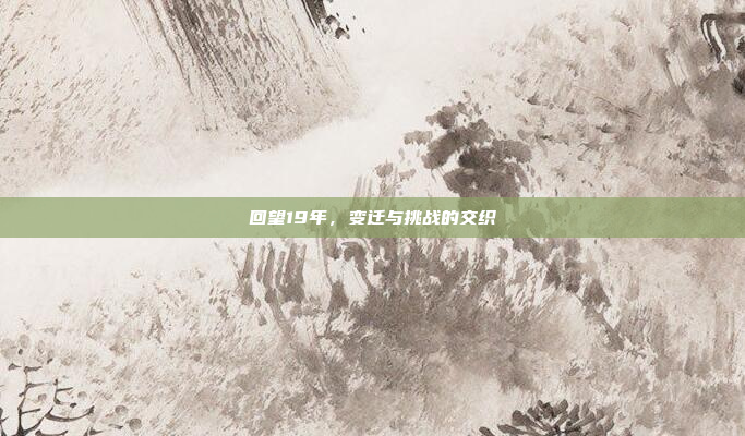 回望19年,变迁与挑战的交织