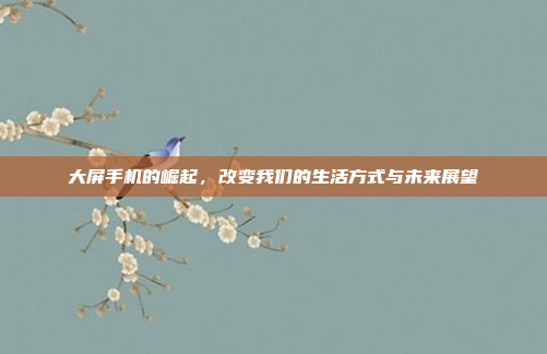 大屏手机的崛起,改变我们的生活方式与未来展望