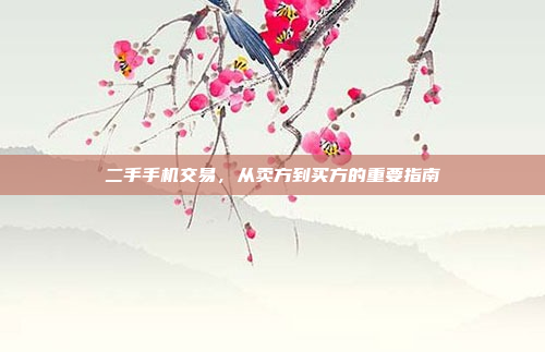 二手手机交易,从卖方到买方的重要指南