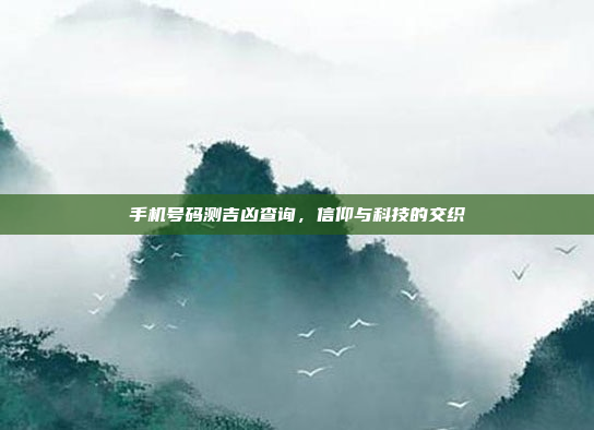 手机号码测吉凶查询,信仰与科技的交织