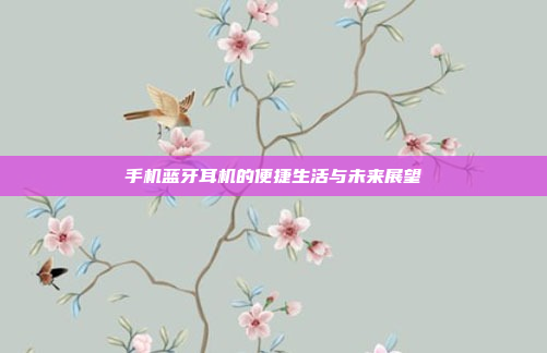 手机蓝牙耳机的便捷生活与未来展望