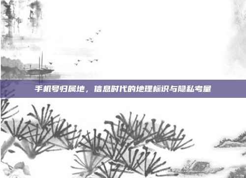 手机号归属地,信息时代的地理标识与隐私考量