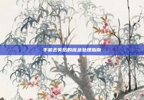 手机丢失后的应急处理指南