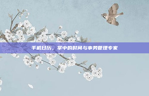 手机日历,掌中的时间与事务管理专家