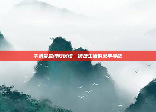 手机号查询归属地—便捷生活的数字导航