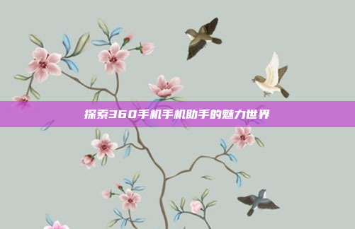 探索360手机手机助手的魅力世界