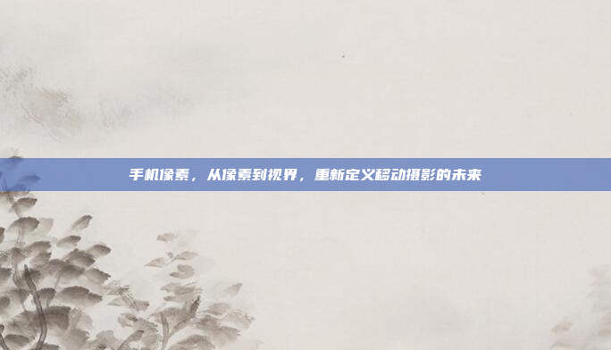 手机像素,从像素到视界,重新定义移动摄影的未来