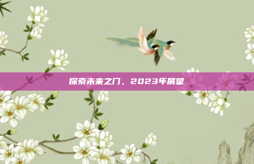 探索未来之门,2023年展望
