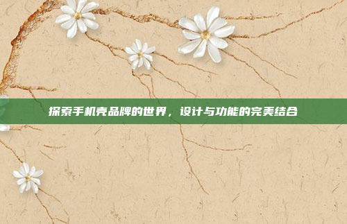 探索手机壳品牌的世界,设计与功能的完美结合