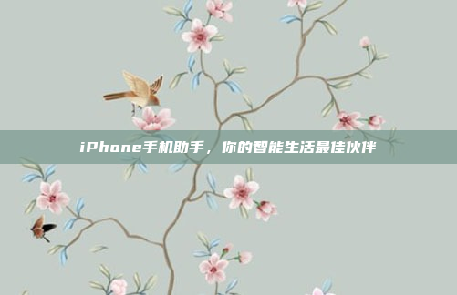 iPhone手机助手，你的智能生活最佳伙伴