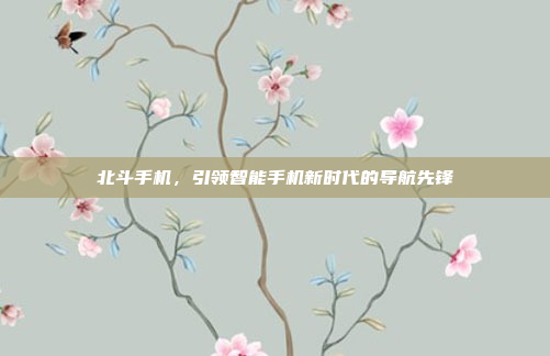 北斗手机,引领智能手机新时代的导航先锋