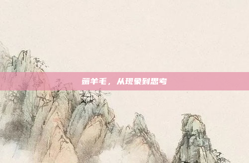 薅羊毛,从现象到思考