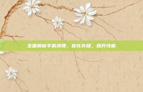 全面解析手机清理,优化存储,提升性能