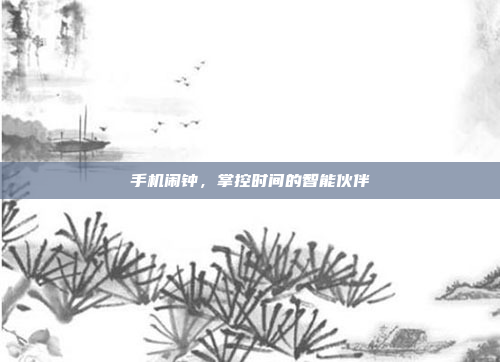 手机闹钟,掌控时间的智能伙伴