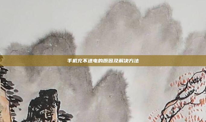 手机充不进电的原因及解决方法