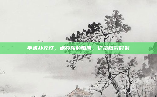 手机补光灯,点亮你的瞬间,记录精彩时刻
