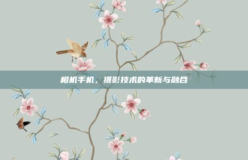相机手机，摄影技术的革新与融合