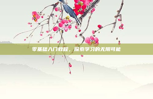 零基础入门教程，探索学习的无限可能